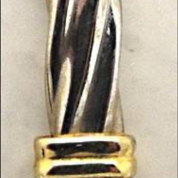 Ladies 14kt White & Yellow Gold Cable Bracelet - Picture 2 of 2